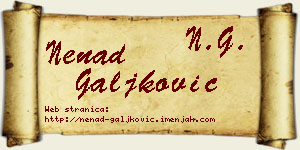 Nenad Galjković vizit kartica